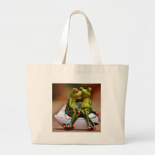 Happy Frogs Grote Tote Bag