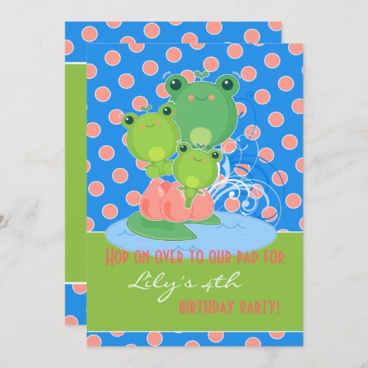 Happy Frogs Kaart (Voorkant / Achterkant)