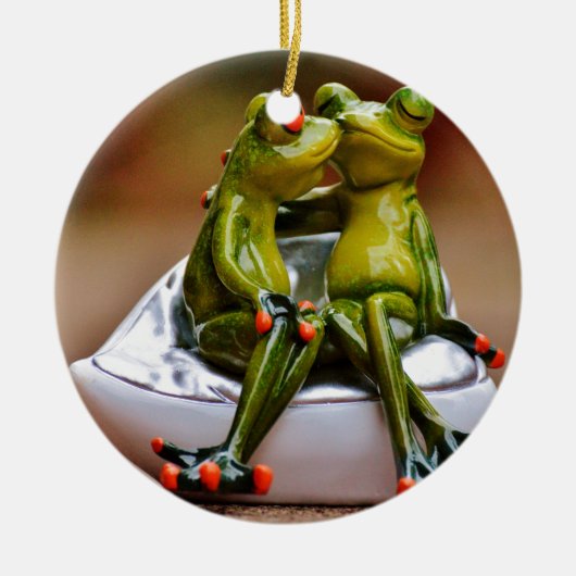 Happy Frogs Keramisch Ornament (Voorkant)