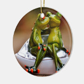 Happy Frogs Keramisch Ornament (Links)