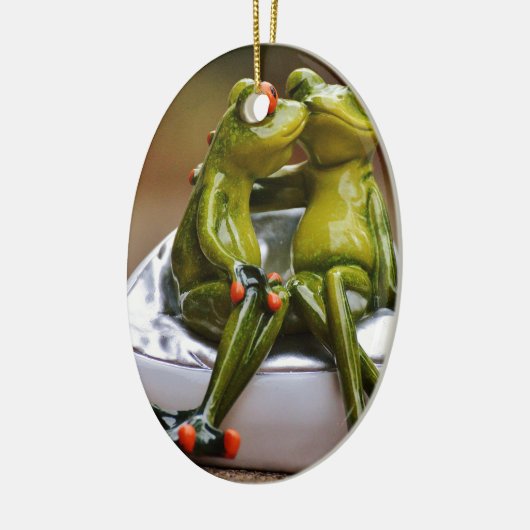 Happy Frogs Keramisch Ornament (Links)