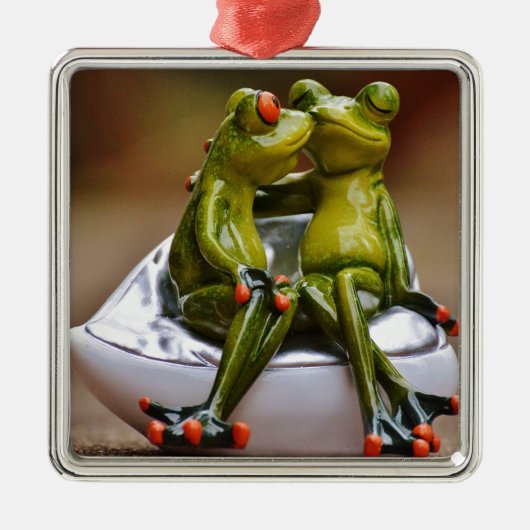 Happy Frogs Metalen Ornament (Voorkant)