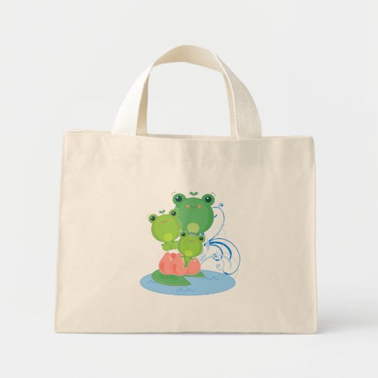 Happy Frogs Mini Tote Bag (Voorkant)
