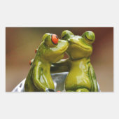Happy Frogs Rechthoekige Sticker (Voorkant)