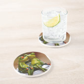 Happy Frogs Zandsteen Onderzetter (Zijkant)