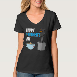 Happy Frothers Day Melk, voorkant en koffiekervet T-shirt