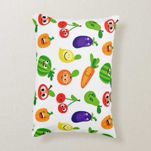 Happy Fruit & Groenten Kussen (Achterkant (Verticaal))