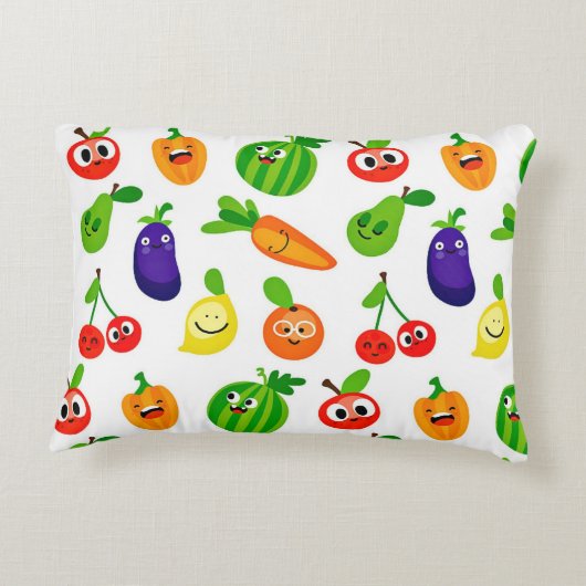 Happy Fruit & Groenten Kussen (Achterkant)