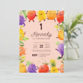 Happy Fruit thema Verjaardag Kaart (Staand voorkant)