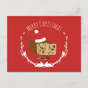 Happy Fruitcake Merry kerst   BRIEFKAART