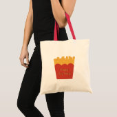 Happy Fry-Yeay Tote Bag – Funny French Fries (Voorkant (product))