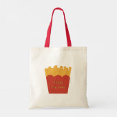 Happy Fry-Yeay Tote Bag – Funny French Fries (Achterkant)