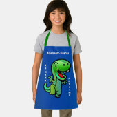 Happy Fun Dinosaurus Groen Wees Vriendelijk Kind P Schort (Insitu)