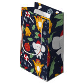 Happy Fun-kerstpatroon Klein Cadeauzakje (Achterkant Gekanteld)