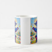 Happy Funny beer Abstracte leuke dierenkunst Koffiemok (Center)