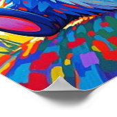 Happy Funny beer Abstracte leuke dierenkunst Poster (Hoek)