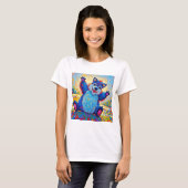 Happy Funny beer Abstracte leuke dierenkunst T-shirt (Voorkant volledig)