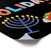 Happy Funny Feestdagen Diwali Kwanzaa Hanukkah Chr Poster (Hoek)