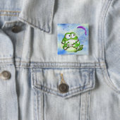 Happy Funny Frog Paraglider Button (In situ)