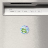 Happy Funny Frog Paraglider Magnet (Insitu (Vaatwasser))