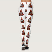Happy Funny Poop Emoji-leggings Leggings (Achterkant)