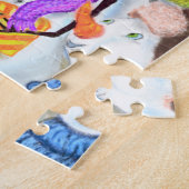 Happy Funny Snowmans Merry Kerstfeest vieren Legpuzzel (Zijkant)