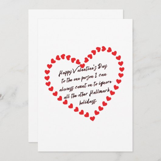 Happy Funny Valentijnsdag cadeautjes Kaart (Voorkant / Achterkant)