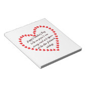 Happy Funny Valentijnsdag gift citeert sarcastisch Notitieblok (Schuin)