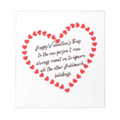 Happy Funny Valentijnsdag gift citeert sarcastisch Notitieblok (Voorkant)