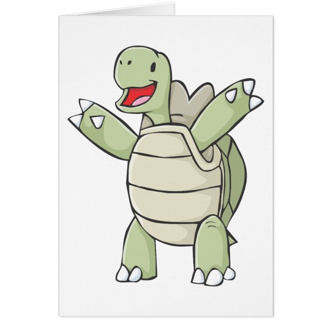 Happy Galapagos Tortoise Cartoon (Voorkant)