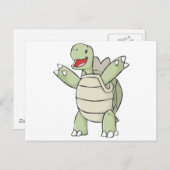 Happy Galapagos Tortoise Cartoon Briefkaart (Voorkant / Achterkant)