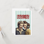  Happy Galentine’s Day Bestie Kaart (Voorkant / Achterkant in situ)