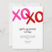 Happy Galentine XOXO Knuffels en Kusjes Beste Vrie Feestdagenkaart (Voorkant)