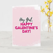 Happy Galentines Bestie Card Kaart (Gele Bloem)