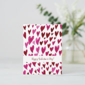 Happy Galentine's dag magenta hartsvechtdag Kaart (Staand voorkant)