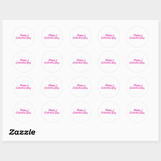 Happy Galentines dag Ronde Sticker (Vel)