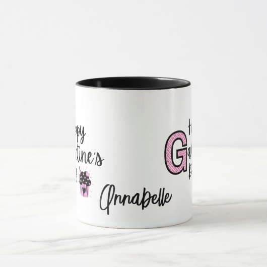 Happy Galentines Dag Roze en Zwarte Mok (Midden)