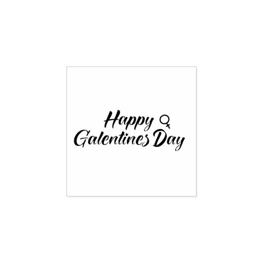 Happy Galentines dag Rubberstempel (Afrduk)