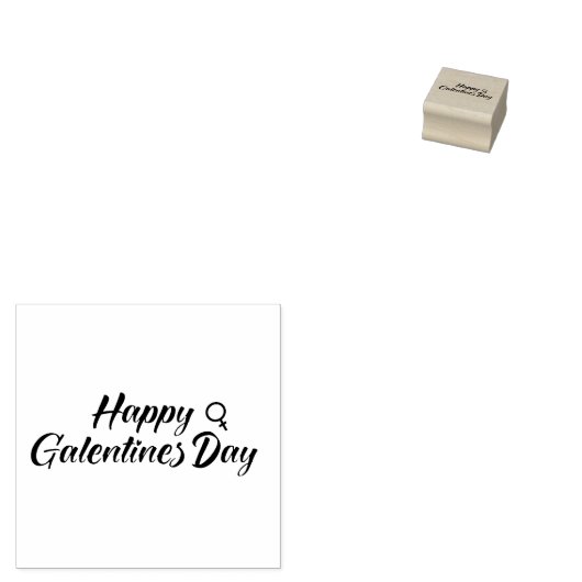 Happy Galentines dag Rubberstempel (Gestempeld)