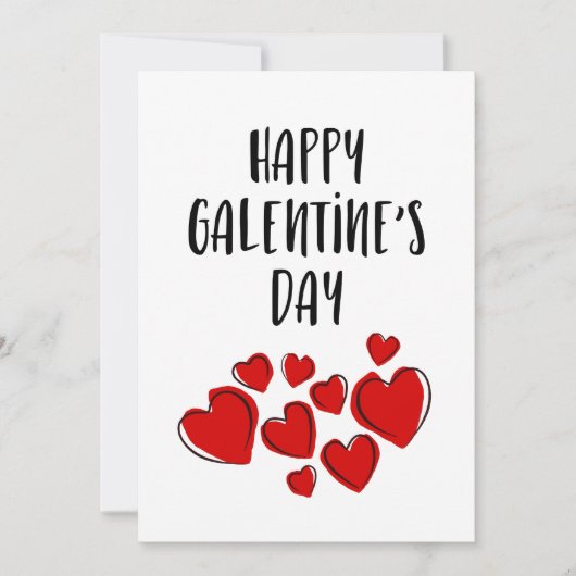 Happy Galentine's dag vriendin Valentijnsdag Feestdagenkaart (Voorkant)