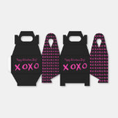 Happy Galentine's dag xoxo Zwart Roze Bedankdoosjes (Uitgevouwen)