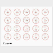Happy Galentine's Day Babe Aardbei Cocktails Ronde Sticker (Vel)