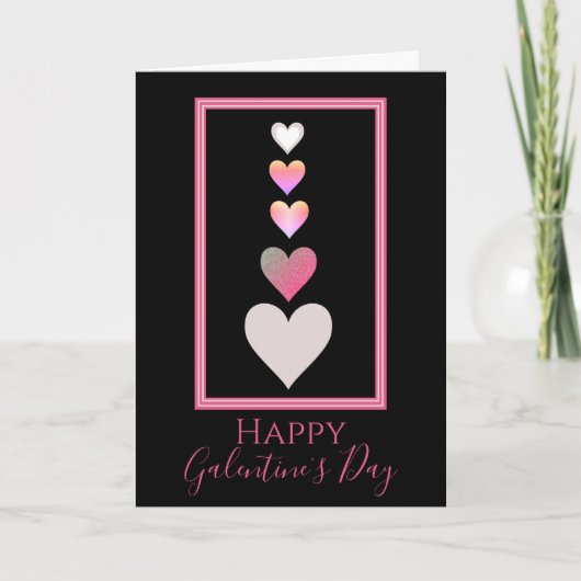 Happy Galentine's Day Best Friend Cute Hearts Feestdagen Kaart (Voorkant)