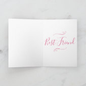 Happy Galentine's Day Best Friend Cute Hearts Feestdagen Kaart (Binnen)