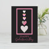 Happy Galentine's Day Best Friend Hearts Cute Feestdagenkaart (Staand voorkant)