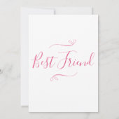 Happy Galentine's Day Best Friend Hearts Cute Feestdagenkaart (Achterkant)