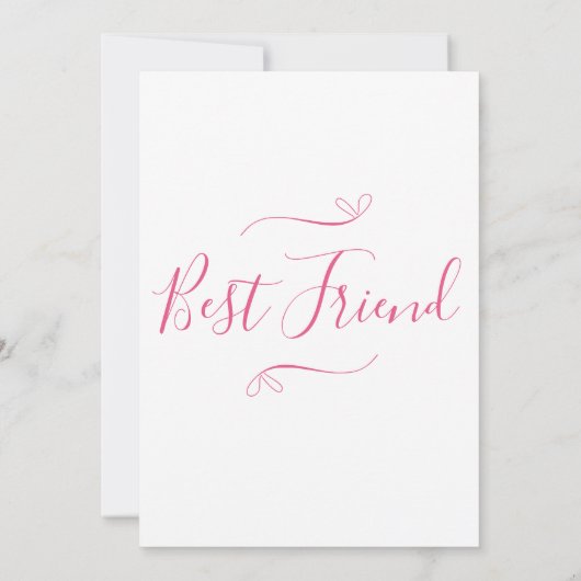 Happy Galentine's Day Best Friend Hearts Cute Feestdagenkaart (Achterkant)