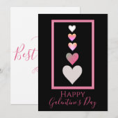 Happy Galentine's Day Best Friend Hearts Cute Feestdagenkaart (Voorkant / Achterkant)