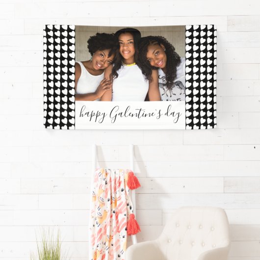 Happy Galentine's Day Black Heart Photo Friend Spandoek (Insitu)