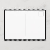 Happy Galentine's Day Black White Heart Pattern Feestdagenkaart (Achterkant)